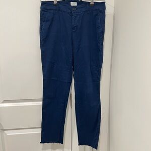 Crown & Ivy Straight Leg Raw Hem Pants